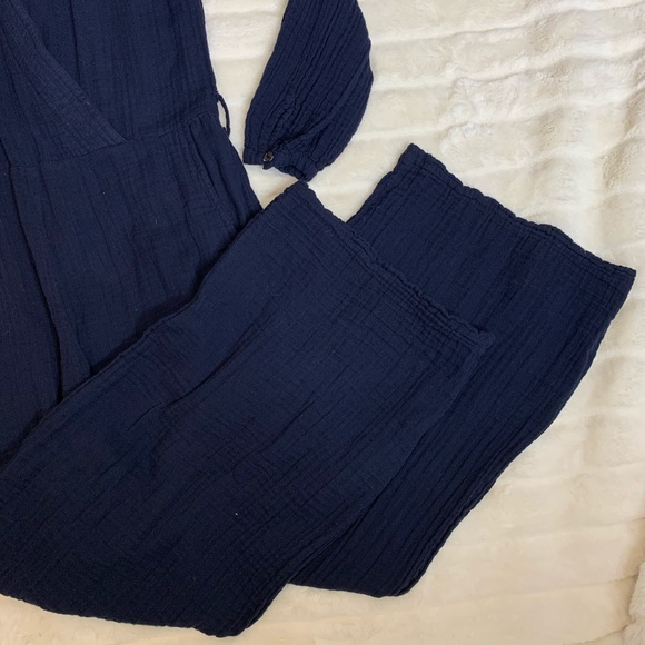 Anthropologie Sundry Navy Gauze Romper NWT - Picture 9 of 11